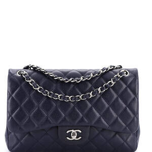 Chanel Jumbo Classic Double Flap Bag Quilted Caviar